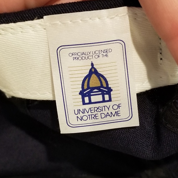 Vintage Notre Dame Fighting Irish Hat Snapback 90s Made USA Wool Blend NOS - Picture 8 of 10